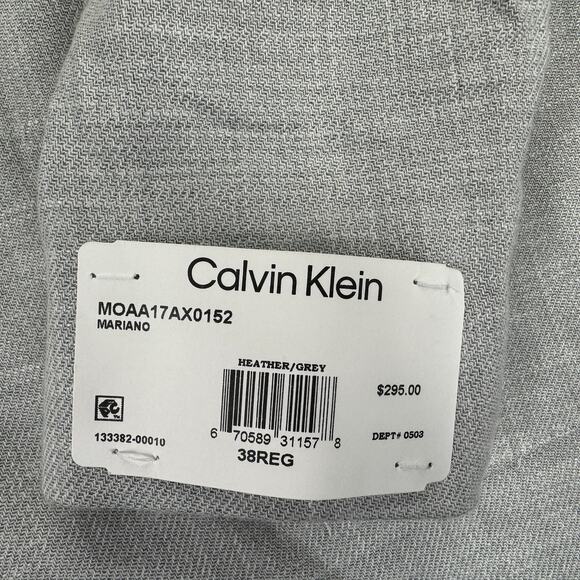 Calvin Klein Mens X Slim Fit Soft Solid Sport Coat Heather Gray 38R - Picture 3 of 5